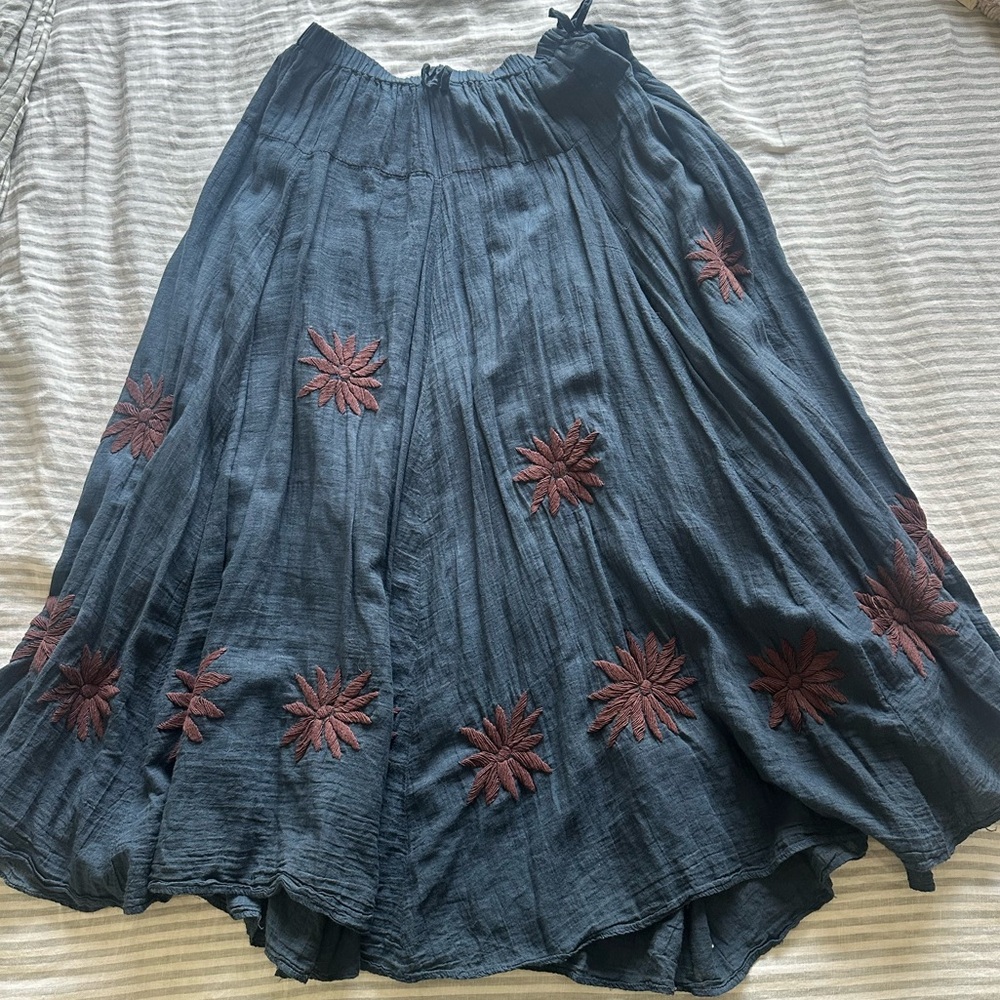 Anthropologie Boho Maxi Skirt